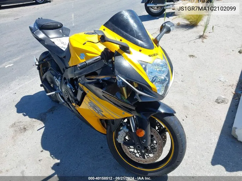 2012 Suzuki Gsx750 VIN: JS1GR7MA1C2102099 Lot: 40158512