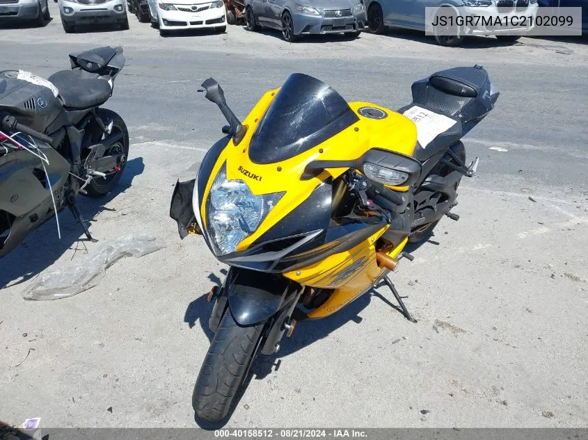 2012 Suzuki Gsx750 VIN: JS1GR7MA1C2102099 Lot: 40158512