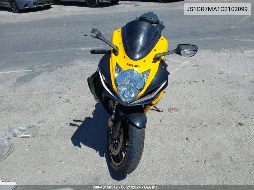 2012 Suzuki Gsx750 VIN: JS1GR7MA1C2102099 Lot: 40158512