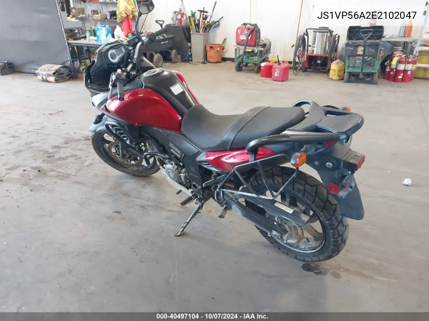 2014 Suzuki Dl650 A VIN: JS1VP56A2E2102047 Lot: 40497104