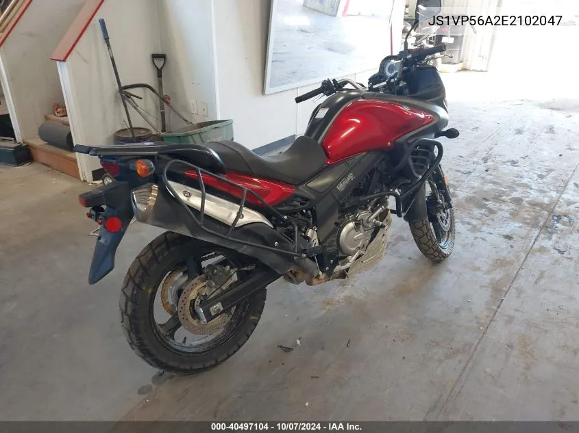 2014 Suzuki Dl650 A VIN: JS1VP56A2E2102047 Lot: 40497104