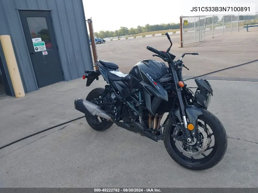 2022 Suzuki Gsx-S750 M/Z VIN: JS1C533B3N7100891 Lot: 40222762