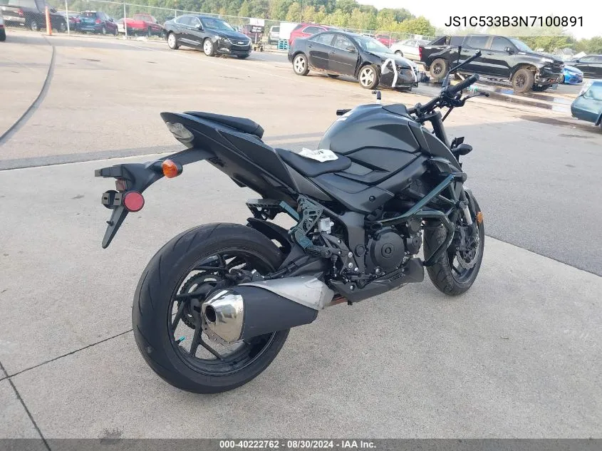 2022 Suzuki Gsx-S750 M/Z VIN: JS1C533B3N7100891 Lot: 40222762