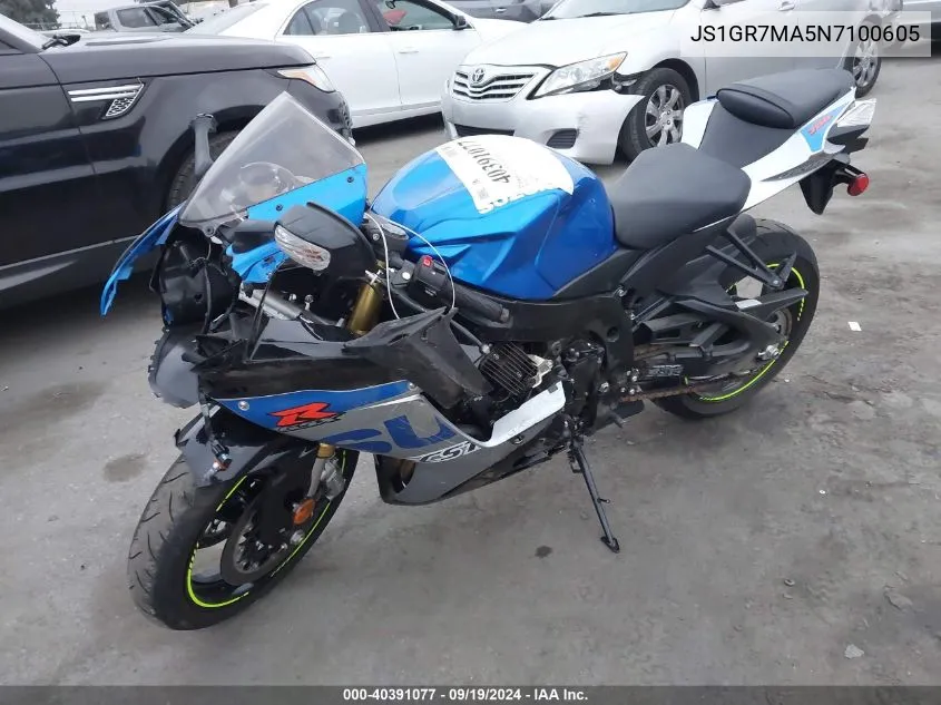 JS1GR7MA5N7100605 2022 Suzuki Gsx-R750