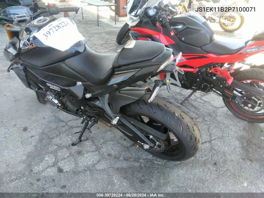 2023 Suzuki Gsx-S1000 A VIN: JS1EK11B2P7100071 Lot: 39728224