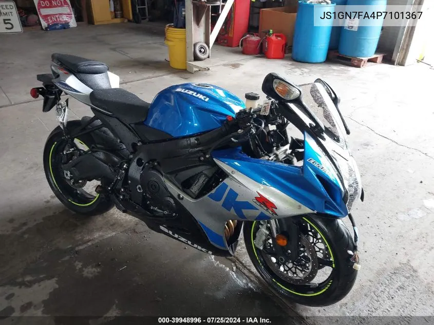 2023 Suzuki Gsx-R600 VIN: JS1GN7FA4P7101367 Lot: 39948996