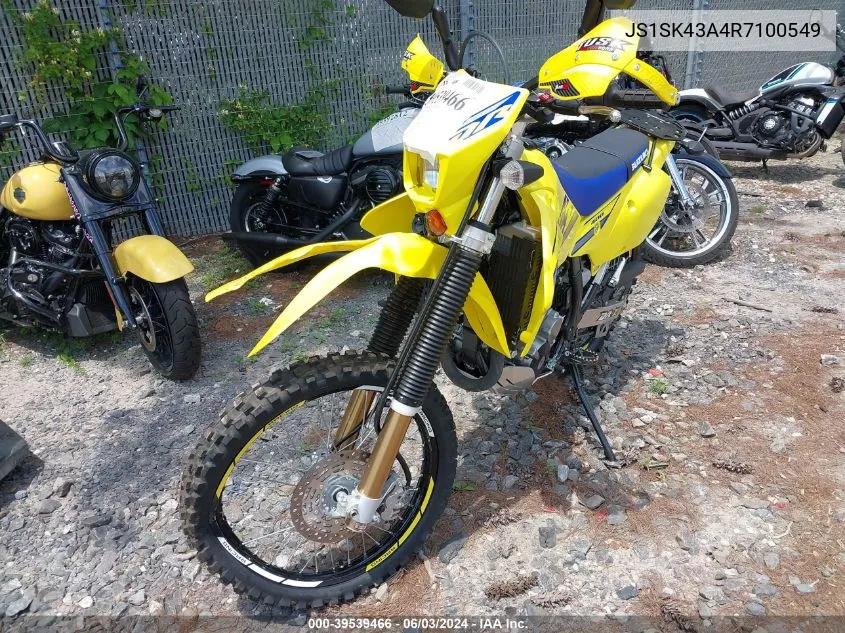 2024 Suzuki Dr-Z400 S VIN: JS1SK43A4R7100549 Lot: 39539466