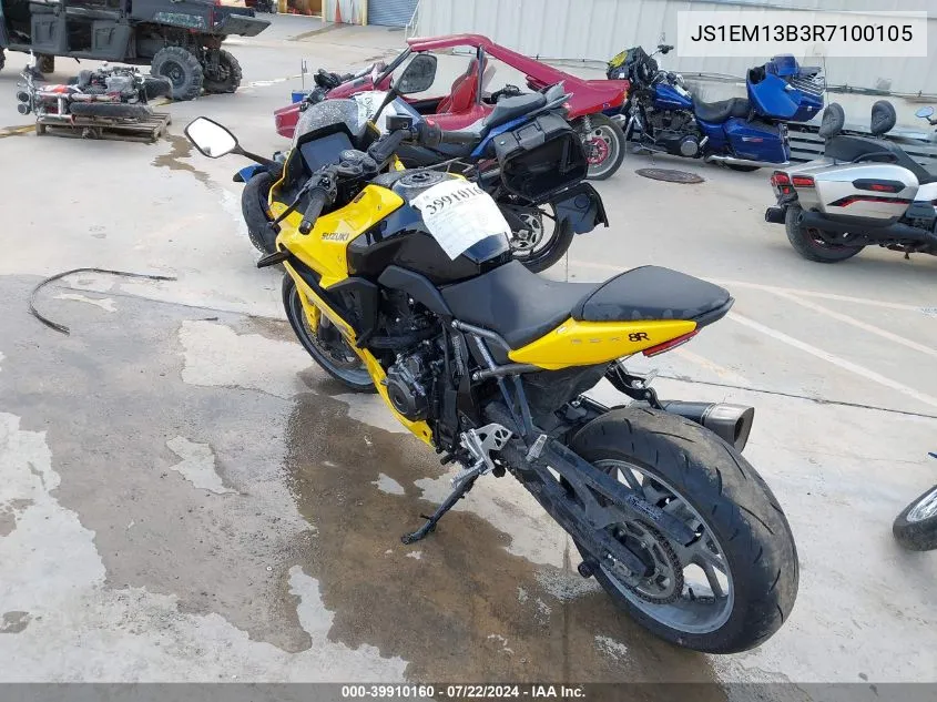 2024 Suzuki Gsx800 F VIN: JS1EM13B3R7100105 Lot: 39910160