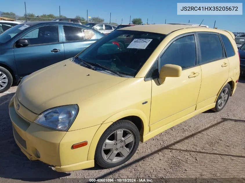 2003 Suzuki Aerio Sx VIN: JS2RC41HX35205672 Lot: 40601096