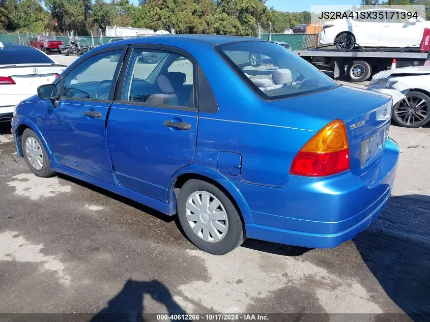 2003 Suzuki Aerio Gs/S VIN: JS2RA41SX35171394 Lot: 40612266