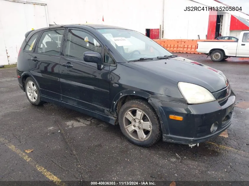 2003 Suzuki Aerio Sx VIN: JS2RC41H135205804 Lot: 40836303