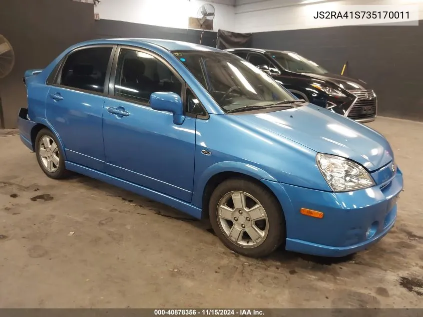 2003 Suzuki Aerio Gs/S VIN: JS2RA41S735170011 Lot: 40878356