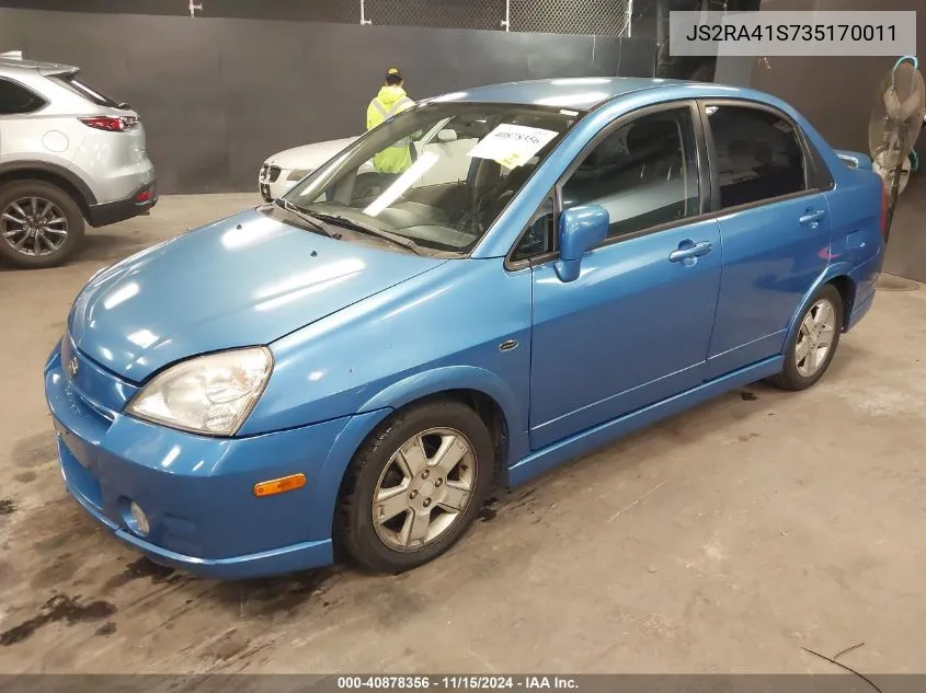 2003 Suzuki Aerio Gs/S VIN: JS2RA41S735170011 Lot: 40878356