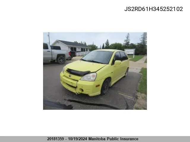 2004 Suzuki Aerio Sx VIN: JS2RD61H345252102 Lot: 20181359