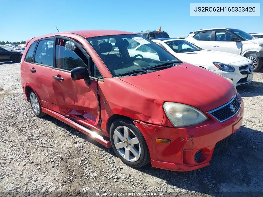 JS2RC62H165353420 2006 Suzuki Aerio Sx Premium