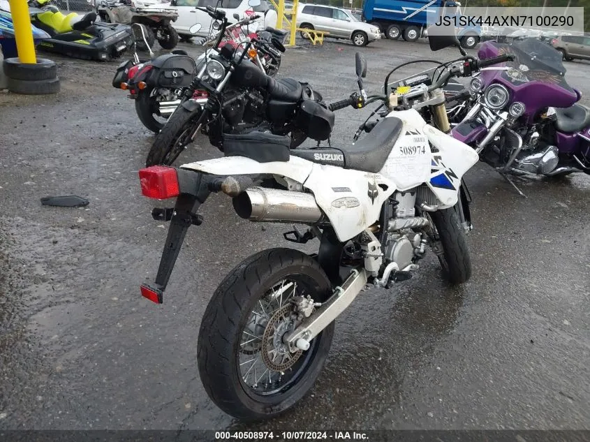 2022 Suzuki Dr-Z400 Sm VIN: JS1SK44AXN7100290 Lot: 40508974