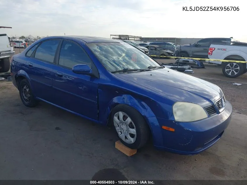 2004 Suzuki Forenza S VIN: KL5JD52Z54K956706 Lot: 40554503