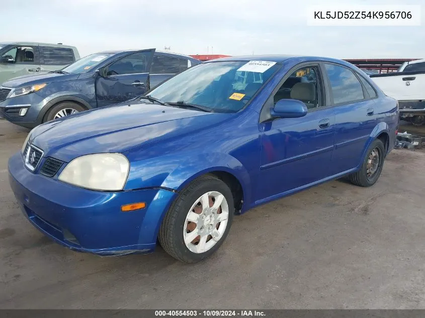 2004 Suzuki Forenza S VIN: KL5JD52Z54K956706 Lot: 40554503