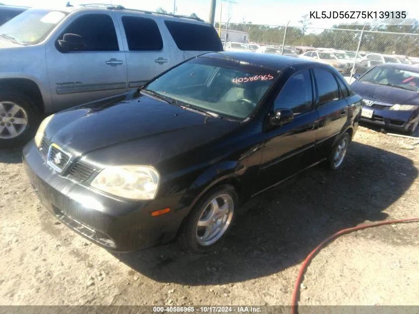 2005 Suzuki Forenza S VIN: KL5JD56Z75K139135 Lot: 40586965