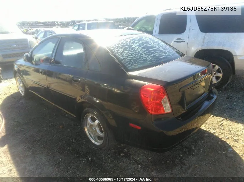 2005 Suzuki Forenza S VIN: KL5JD56Z75K139135 Lot: 40586965