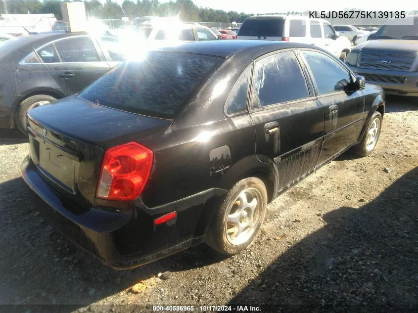 2005 Suzuki Forenza S VIN: KL5JD56Z75K139135 Lot: 40586965