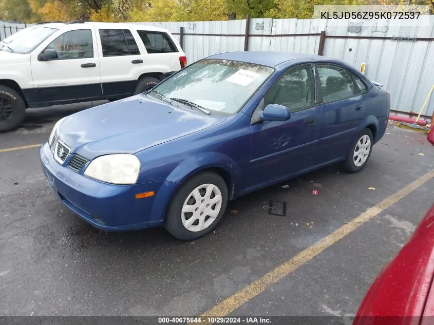 2005 Suzuki Forenza S VIN: KL5JD56Z95K072537 Lot: 40675644