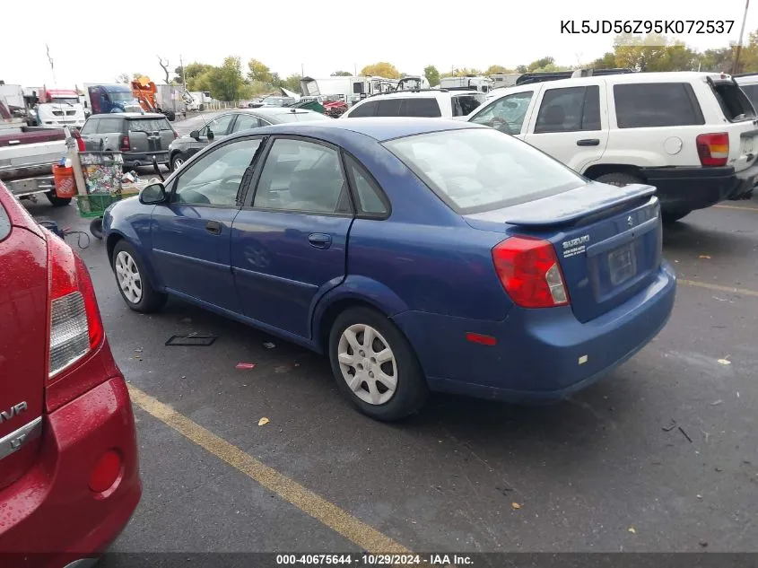 2005 Suzuki Forenza S VIN: KL5JD56Z95K072537 Lot: 40675644