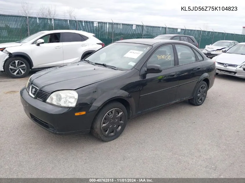 2005 Suzuki Forenza S VIN: KL5JD56Z75K104823 Lot: 40762515