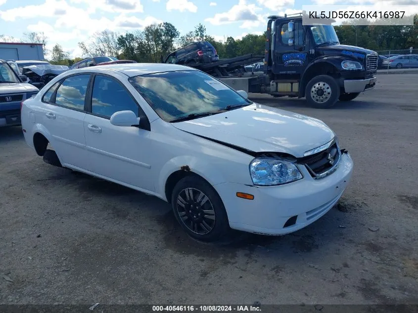 2006 Suzuki Forenza VIN: KL5JD56Z66K416987 Lot: 40546116