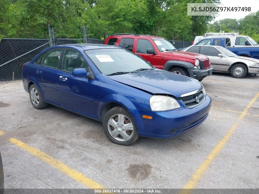 2007 Suzuki Forenza Convenience VIN: KL5JD56Z97K497498 Lot: 39537416