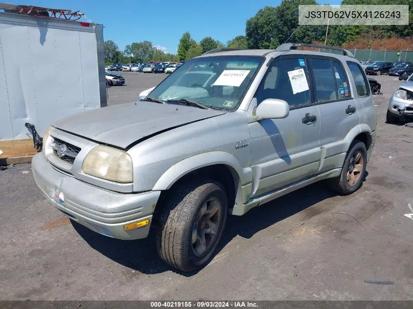 1999 Suzuki Grand Vitara Jlx/Jlx+ VIN: JS3TD62V5X4126243 Lot: 40219155