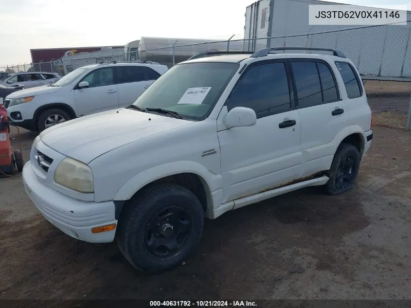 1999 Suzuki Grand Vitara Jx/Jlx VIN: JS3TD62V0X41146 Lot: 40631792