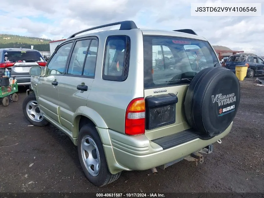 2000 Suzuki Grand Vitara Jlx/Jlx+/Limited VIN: JS3TD62V9Y4106546 Lot: 40631587