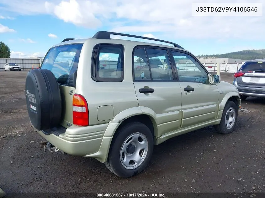 2000 Suzuki Grand Vitara Jlx/Jlx+/Limited VIN: JS3TD62V9Y4106546 Lot: 40631587