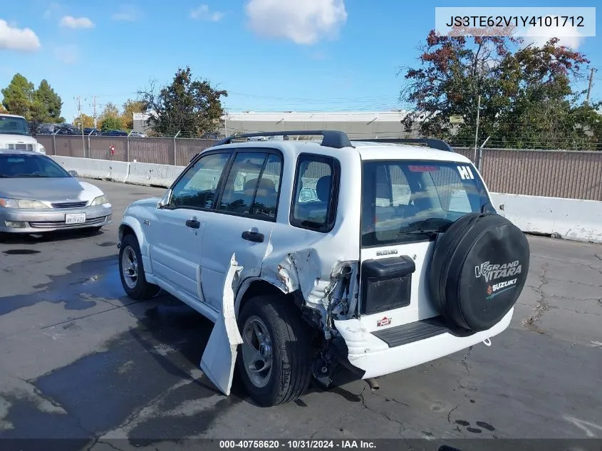 2000 Suzuki Grand Vitara Jls/Jls+/Limited VIN: JS3TE62V1Y4101712 Lot: 40758620