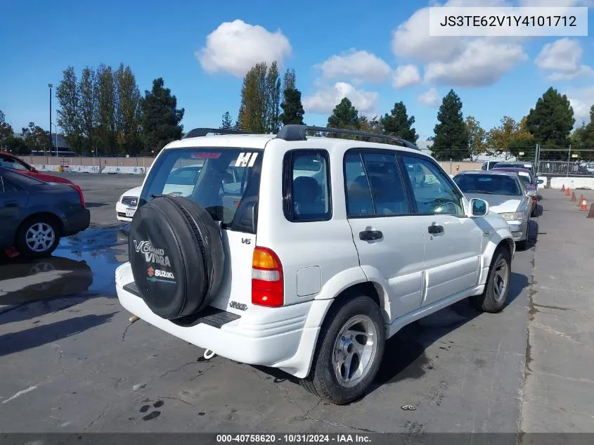 2000 Suzuki Grand Vitara Jls/Jls+/Limited VIN: JS3TE62V1Y4101712 Lot: 40758620