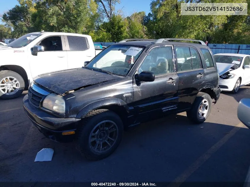 2001 Suzuki Grand Vitara Jlx/Jlx+/Limited VIN: JS3TD62V514152686 Lot: 40472240