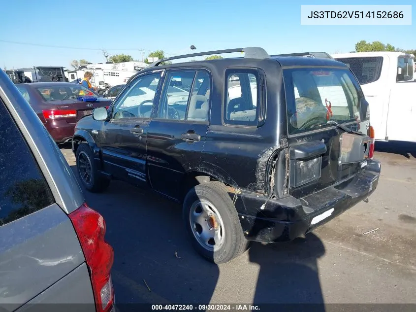 2001 Suzuki Grand Vitara Jlx/Jlx+/Limited VIN: JS3TD62V514152686 Lot: 40472240