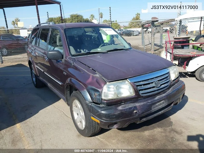 2001 Suzuki Grand Vitara Xl-7 Plus/Standard/Touring VIN: JS3TX92V014117000 Lot: 40743847