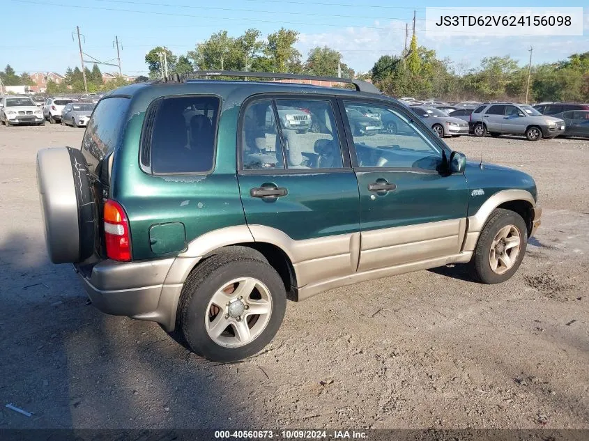 2002 Suzuki Grand Vitara Jlx/Limited VIN: JS3TD62V624156098 Lot: 40560673