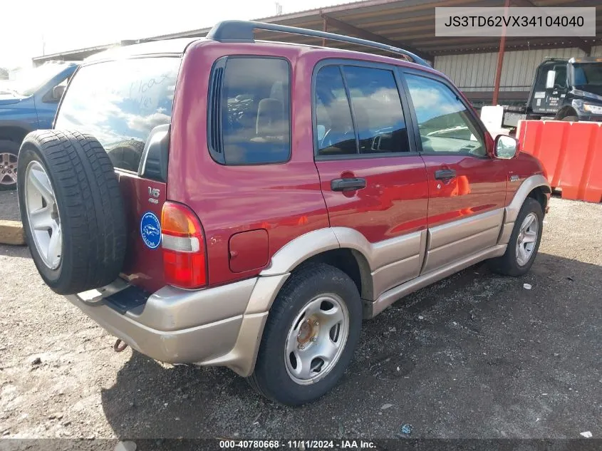 2003 Suzuki Grand Vitara VIN: JS3TD62VX34104040 Lot: 40780668