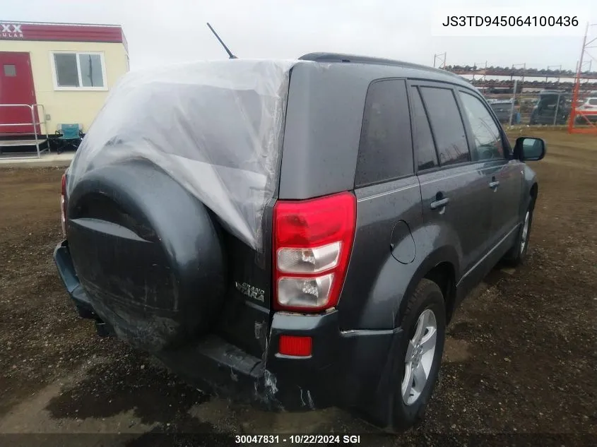 2006 Suzuki Grand Vitara Xsport VIN: JS3TD945064100436 Lot: 30047831