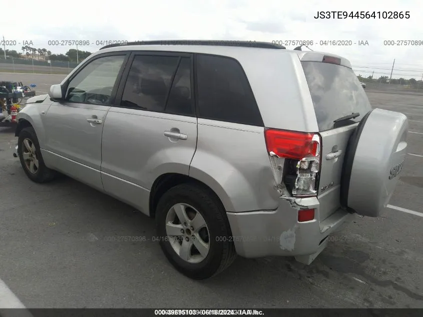 2006 Suzuki Grand Vitara Xsport VIN: JS3TE944564102865 Lot: 39695103