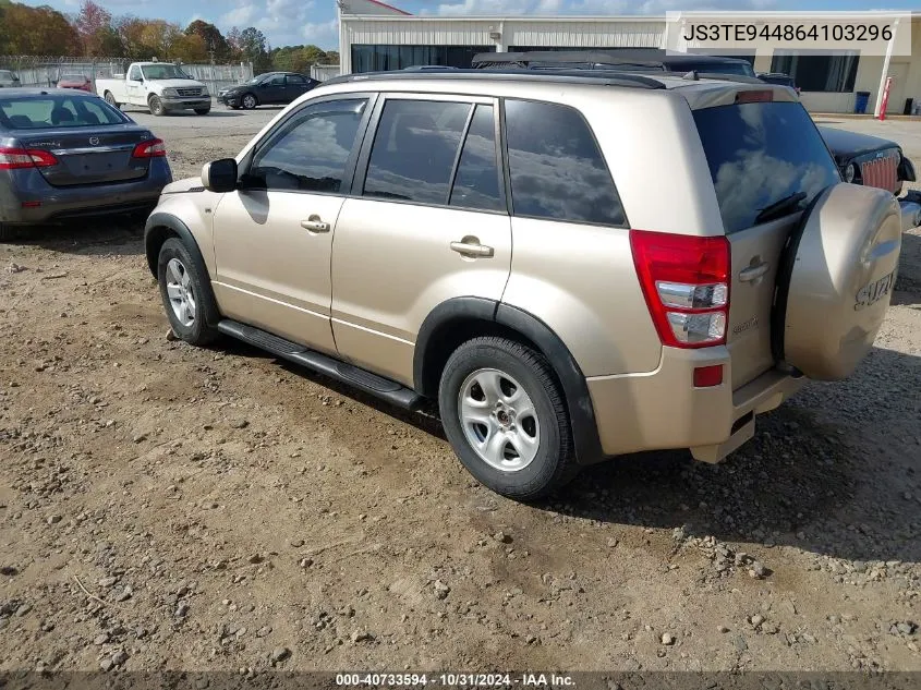 2006 Suzuki Grand Vitara Xsport VIN: JS3TE944864103296 Lot: 40733594