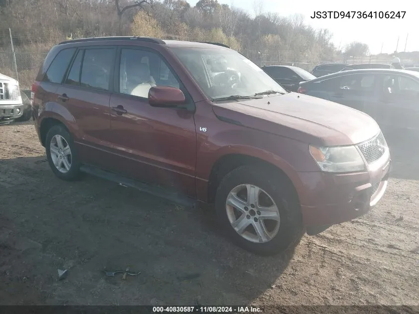 2006 Suzuki Grand Vitara Luxury VIN: JS3TD947364106247 Lot: 40830587