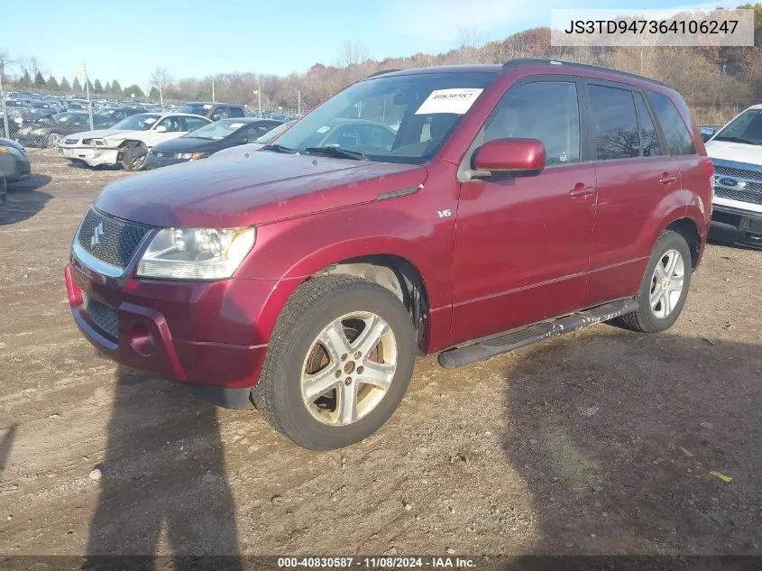 2006 Suzuki Grand Vitara Luxury VIN: JS3TD947364106247 Lot: 40830587