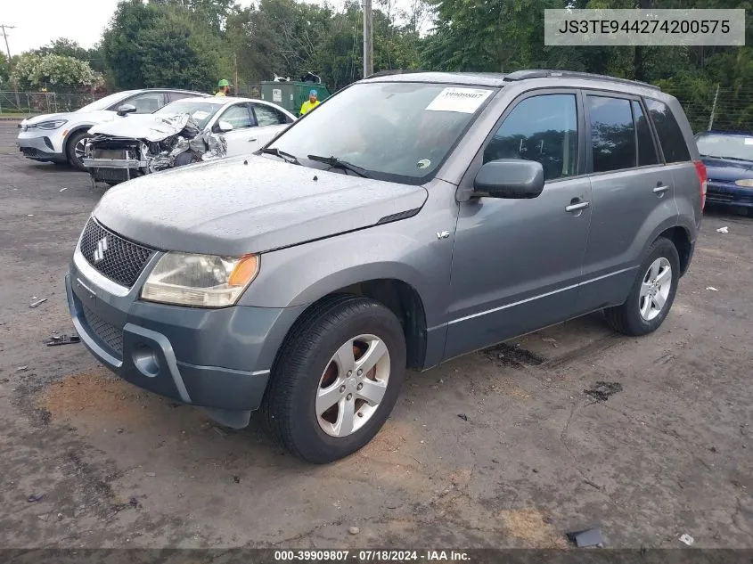 2007 Suzuki Grand Vitara Xsport VIN: JS3TE944274200575 Lot: 39909807