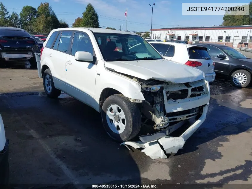 2007 Suzuki Grand Vitara VIN: JS3TE941774200240 Lot: 40535815