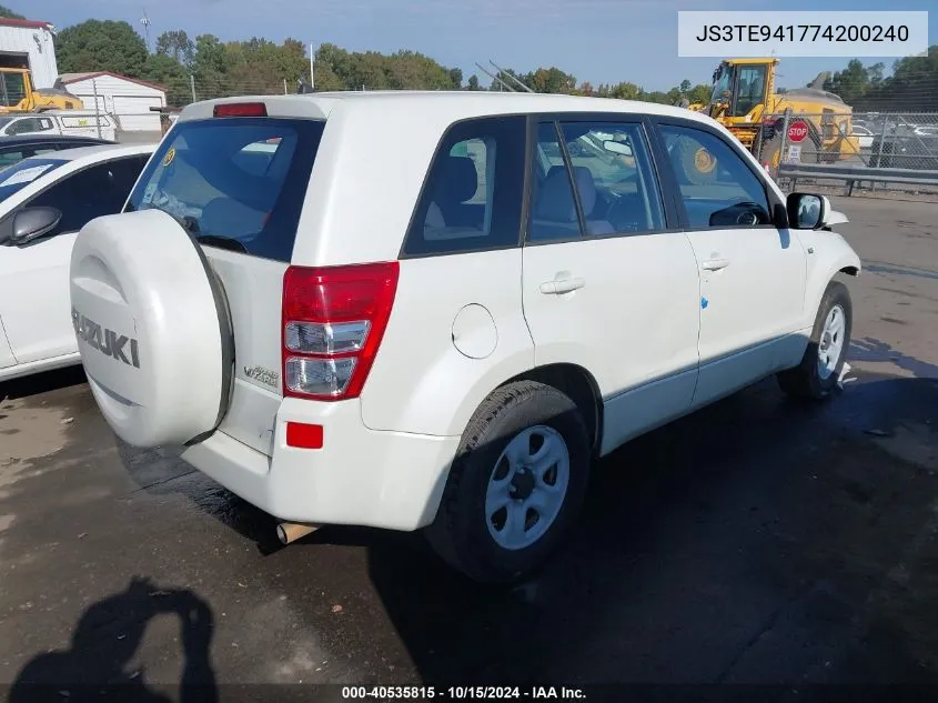 JS3TE941774200240 2007 Suzuki Grand Vitara