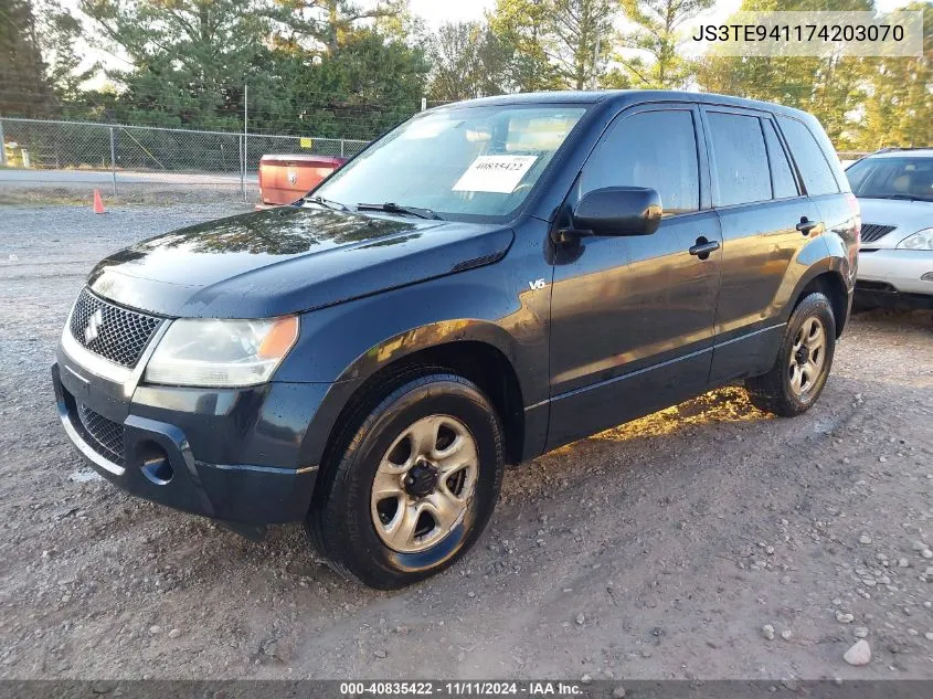 2007 Suzuki Grand Vitara VIN: JS3TE941174203070 Lot: 40835422